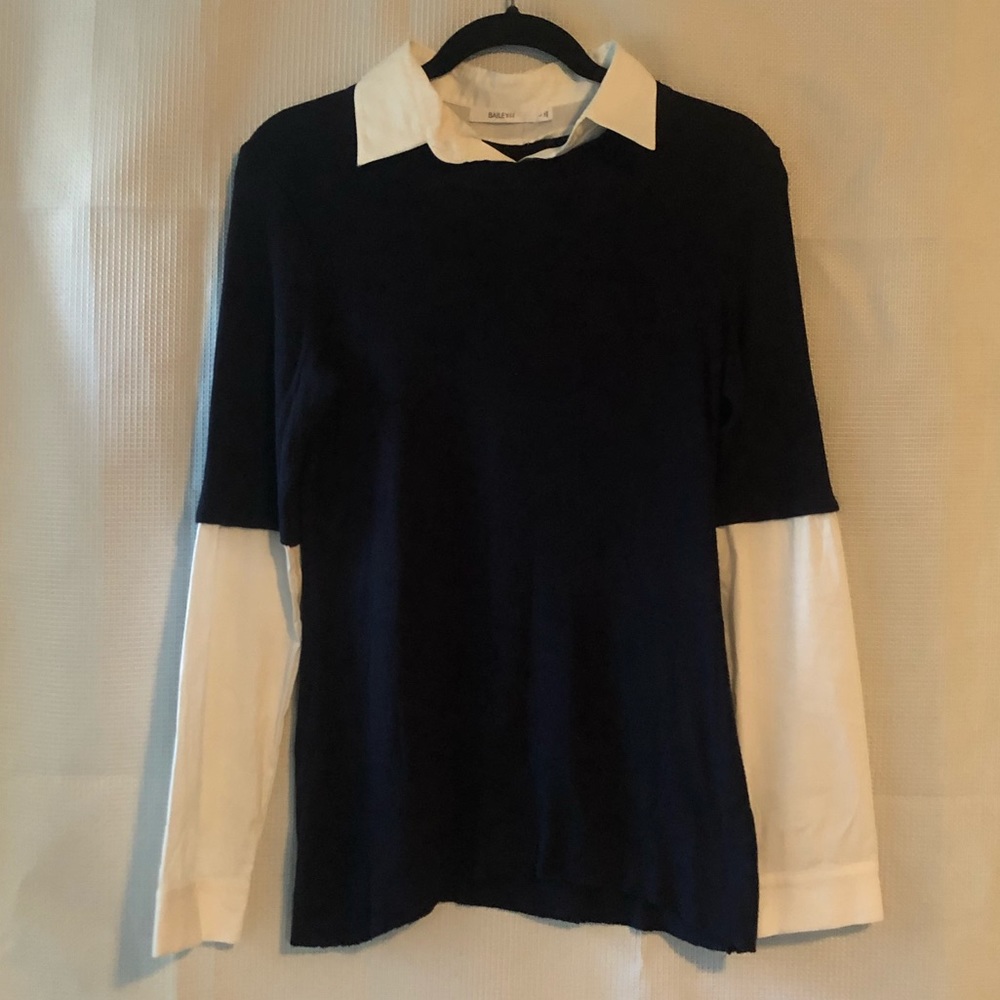 Bailey 44 Navy Combo Top